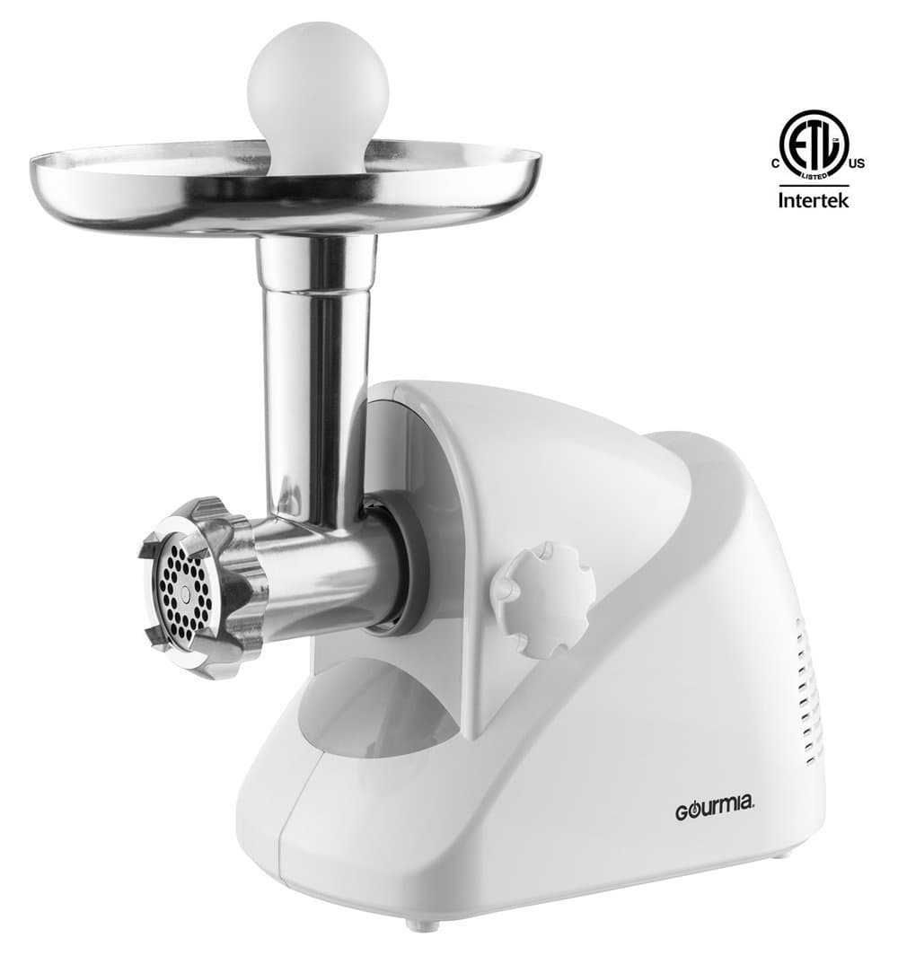 Gourmia PrimePro Electric Meat Grinder Mincer with 2 Grinding Plates and Reverse Function, White