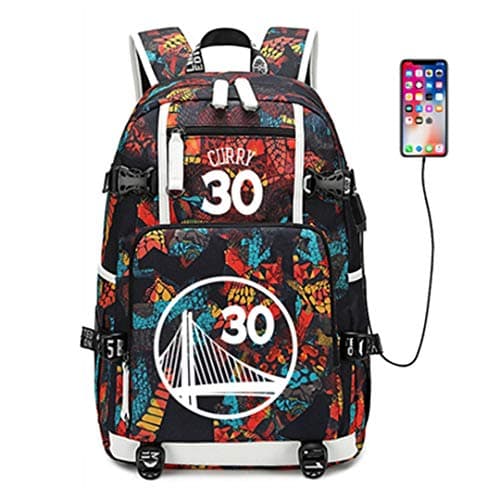 AUGYUESS Basketball Player Star Backpack School Bag Daypack Bookbag Shoulder Bag Laptop Bag