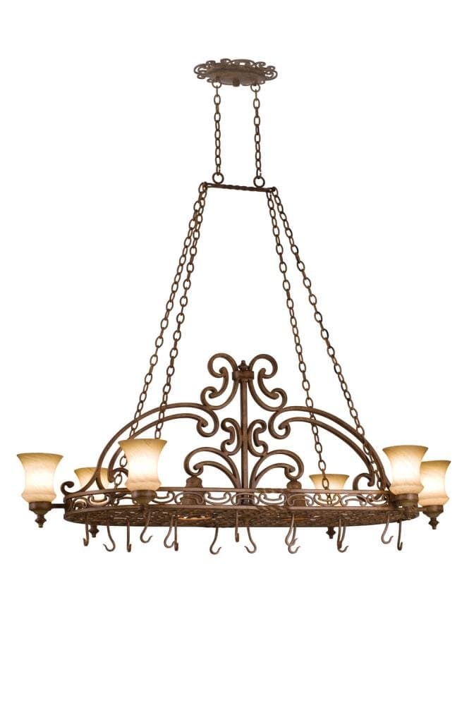 Kalco 4450HV Hamilton 6-Light Pot Rack, Havana Finish