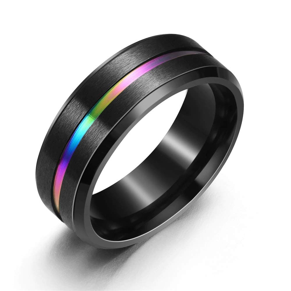 OOMPH Stallion Collection Ring for Men (Black and Blue) (ROIS2R2)