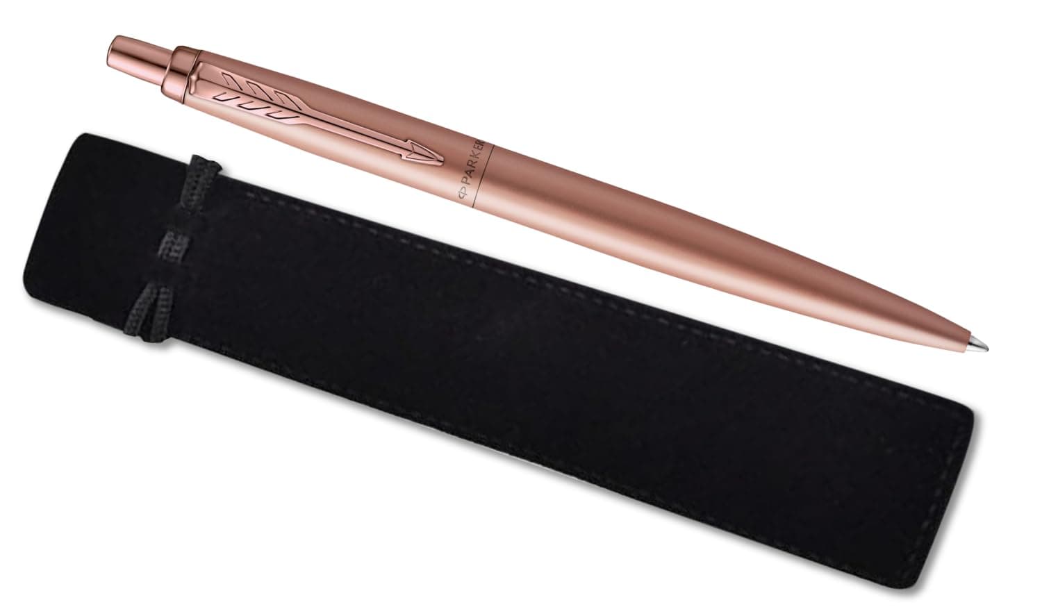 Parker Jotter Stainless Steel personalised parker pen engraved In Classy Gift Bag Ideal Valentine's day, Birthday or Mothers Day Gift Perfect For Men & Women With Laser Engraving (Rose Gold)