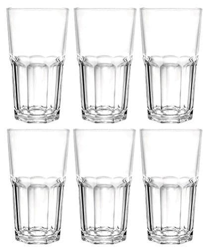 Mode Koorts Glass Tumbler Set (350ml, Transparent) - Set of 6
