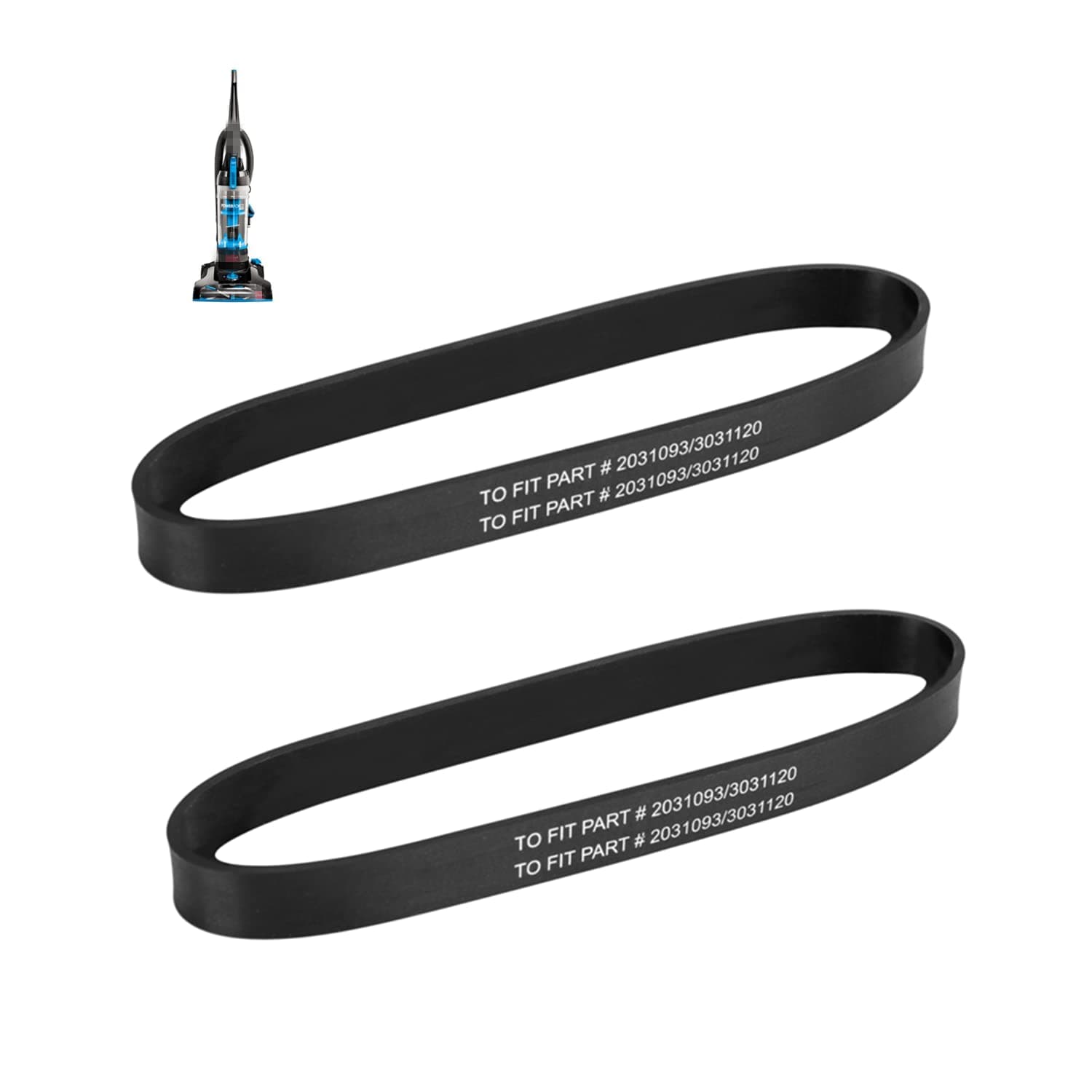 Ymimi Replacement Belt for Bissell Powerforce Helix Vacuum,Parts # 3031120,Fits Models 2190,2191,2191U,2191X,1700,1797,17979,1797R,1701,1240,12401,6594,6594F,2140,68C7 (Pack of 2)