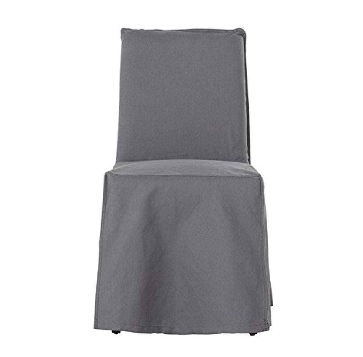 Flamant Michou Slipcover Dining Side Chair, Blue Linen Cotton