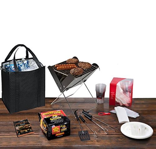 InstaBBQ All-In-One BBQ Grill Tailgate Picnic Camping Party Kit