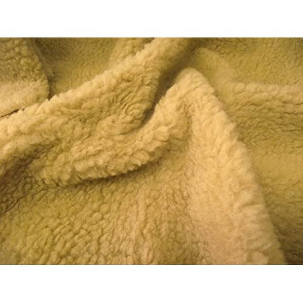Faux Fur SHERPA FLEECE Sheepskin Fabric Material - OATMEAL