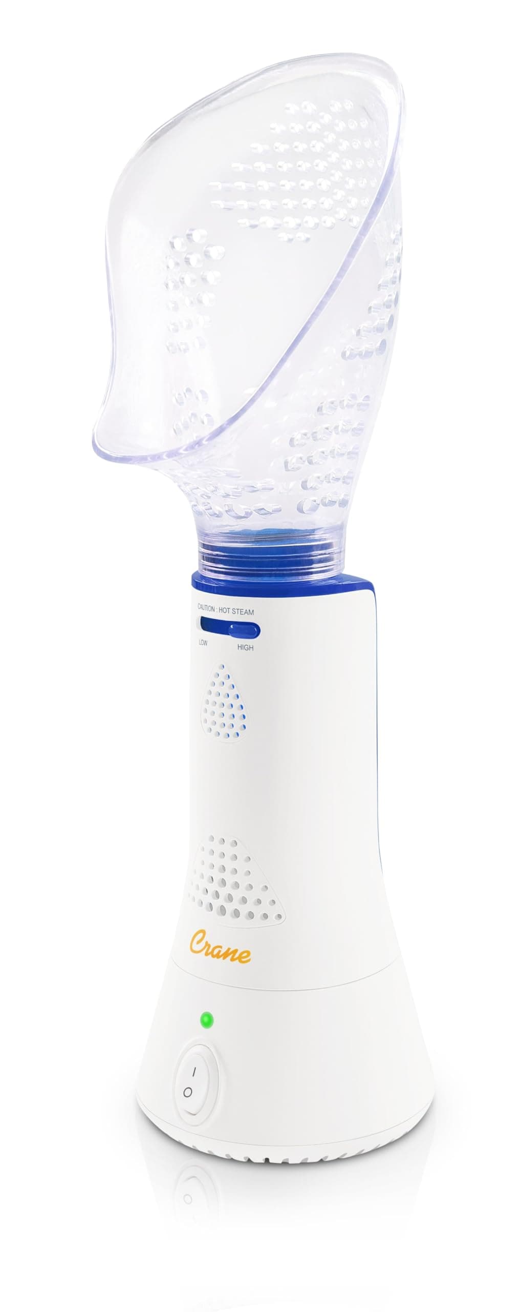 Crane Corded Personal Steam Inhaler - for Sinus, Congestion, Cough, & Cold Relief, Vapor Pad Compatible, White, 30 ml