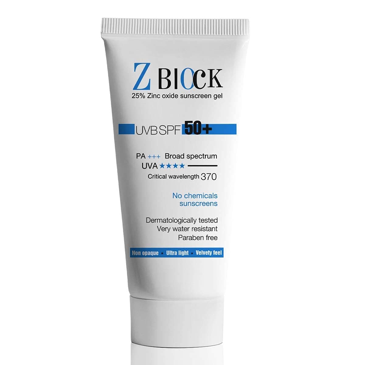 Z-Block 25% Zinc Oxide Sunscreen Gel, SPF 58, 50 ml