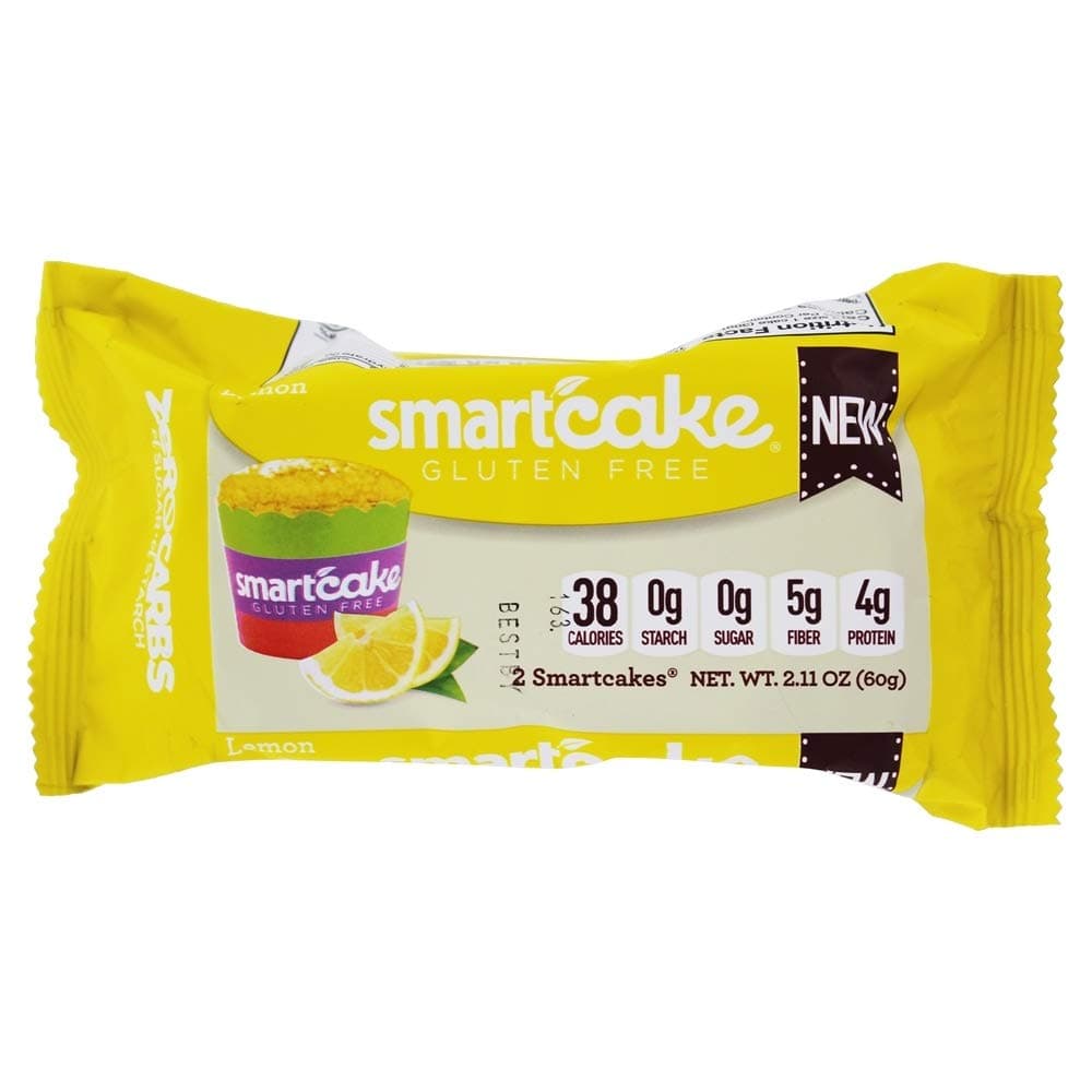 4 Pack, Smart Baking Company, SmartCake ZERO Carbs, Gluten Free, Non-GMO, Sugar Free and Starch Free, Low Carb Dessert, Low Carb Snacks, Low Carb Cupcakes (Lemon)