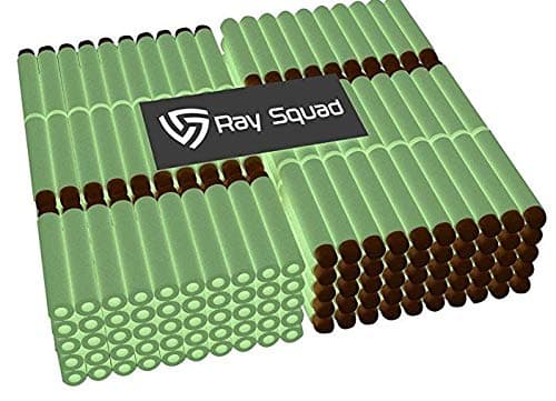 Ray Squad Glow in The Dark 1000 Ultimate Nerf Foam Toy Darts, Premium Refill Bullets for N-Strike Guns, Universal Mega Pack, Firm and Safe Nerf Accessories Amazing Precision Control