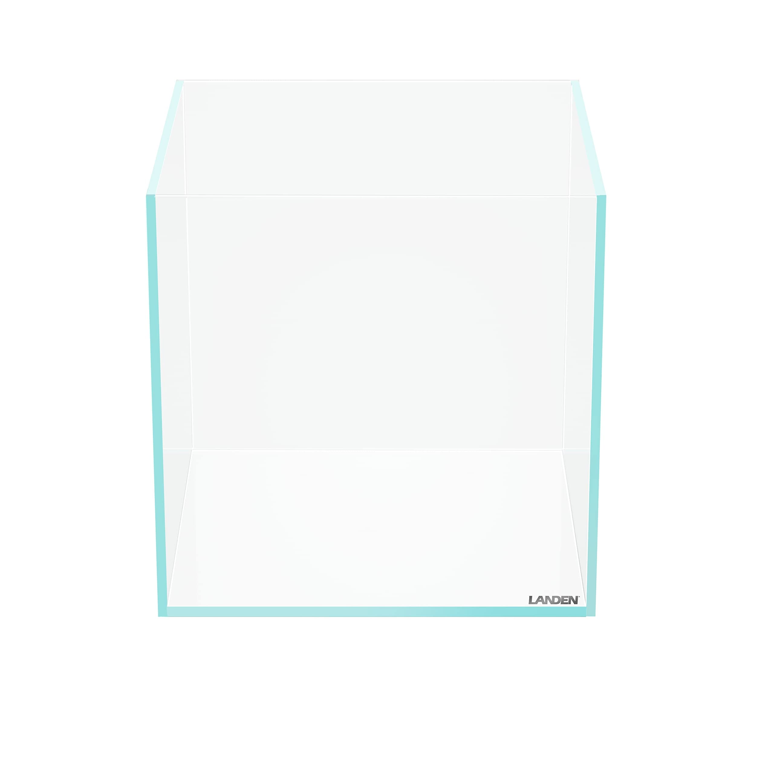 LANDEN 25C 3.7 Gallon Cube Rimless Low Iron Aquarium Tank, W9.84×D9.84×H9.84 in(25x25x25cm) 5mm Thickness with Nano Foam Leveling Mat Included