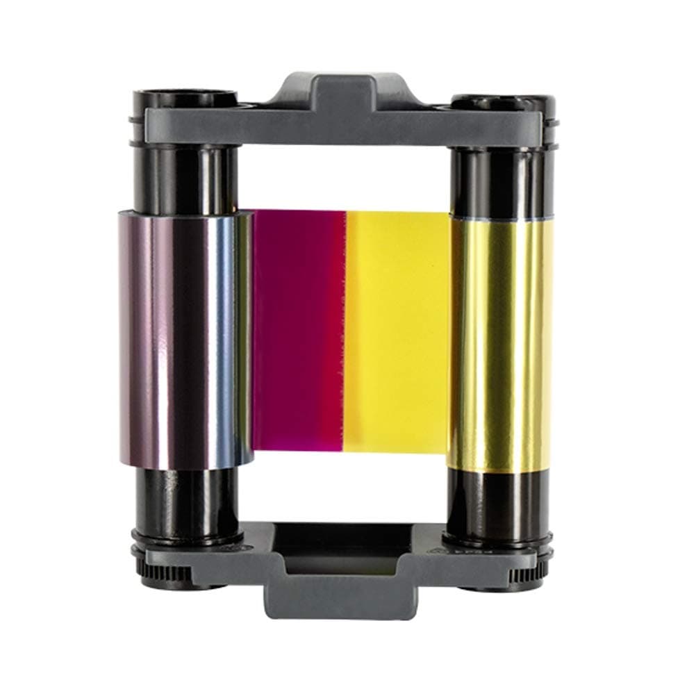 PARTSHE CBGR0100C YMCKO Ribbon Full Color Ribbon for Evolis Badgy 100 Badgy 200 Card Printers, 100 Prints