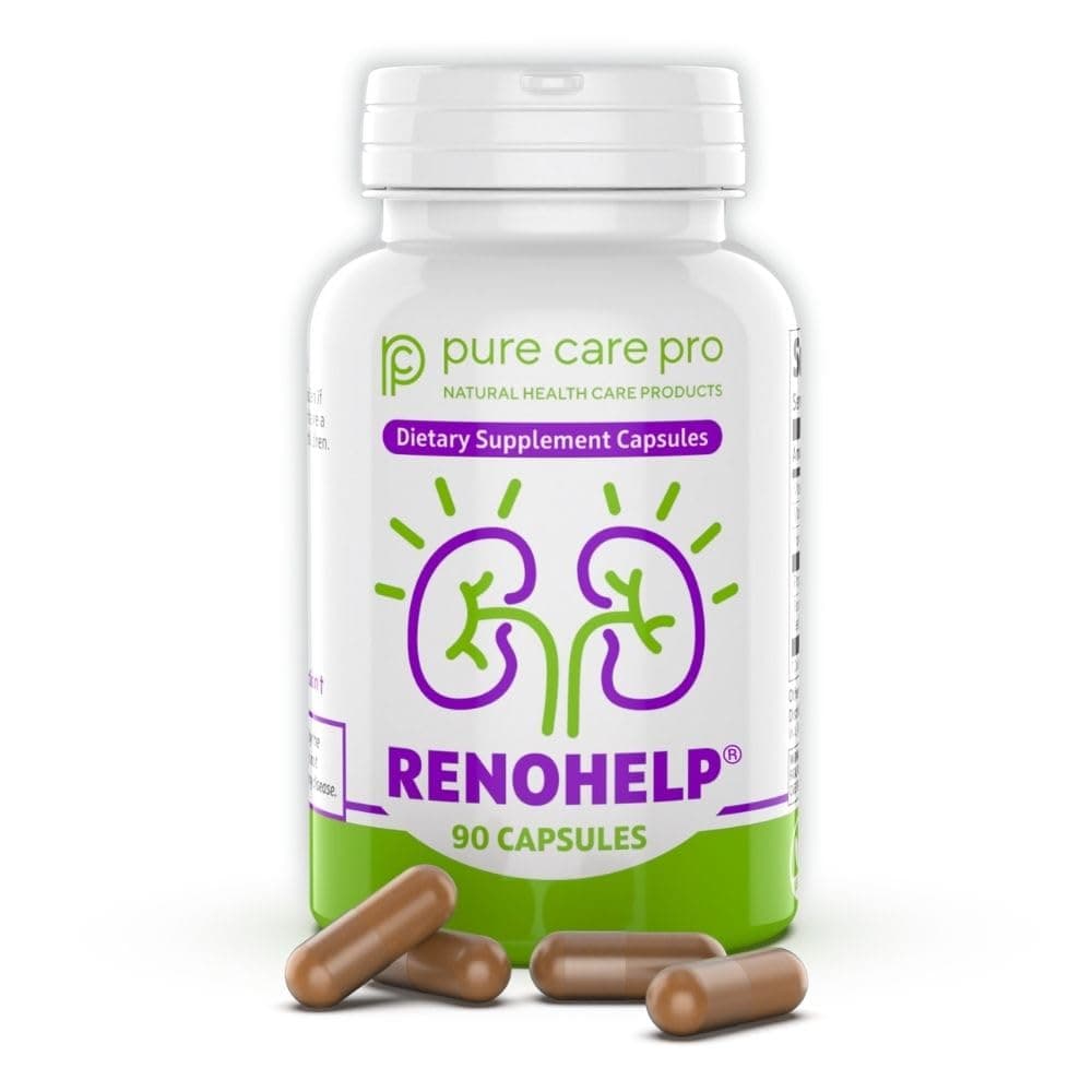 Renohelp Powerful All-Natural Kidney Support Supplement for Healthy Kidney Function, Creatinine Levels and Glomerular Filtration, Vegan & Gluten Free* (90 Capsules)