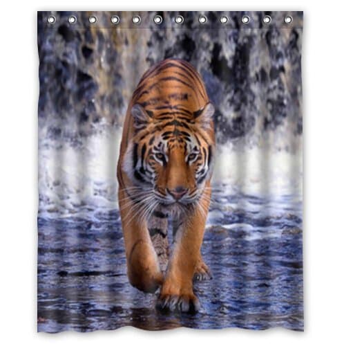 Custom It walking tiger Shower Curtain 60" x 72"
