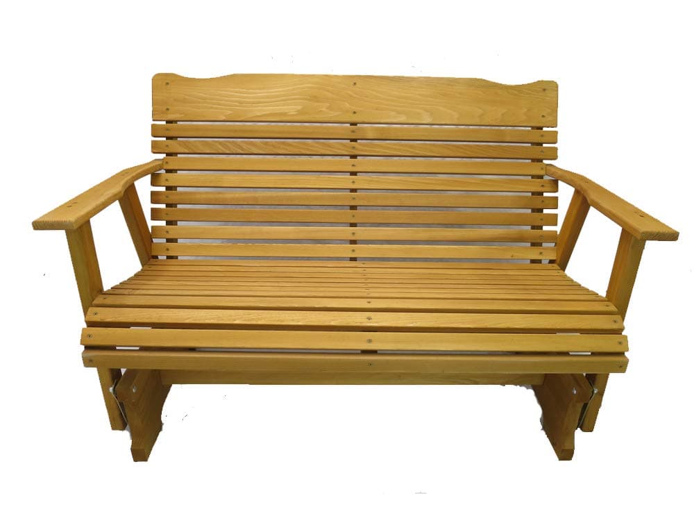 4 Foot Cedar Porch Glider, Stained Finish, Amish Crafted