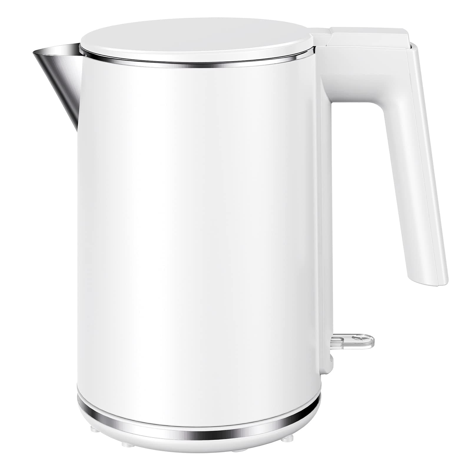 SUNDUO Electric Kettle 1L, Double-wall Anti-scalding 1500W Fast Heating Electric Tea Kettle, Auto Shut-Off & Boil-Dry Protection, BPA-Free Stainless Steel Filter, Countertop Tea Maker Hot Water Boiler