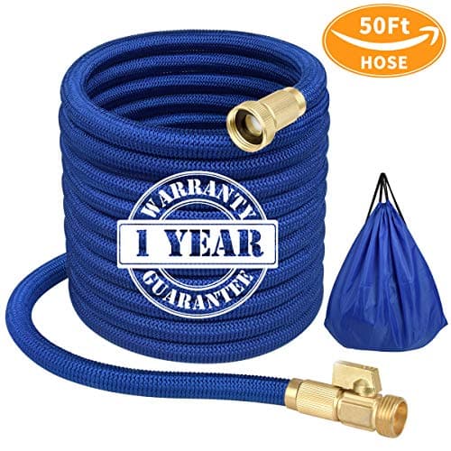 Garden Hose, 50ft Expandable Water Hose, All New 2019 Lightweight Garden Hose with 3/4" Solid Fittings,Double Latex Core,Extra Strength Fabric, Flexible Expanding Hose for Outdoor Car Watering Plant