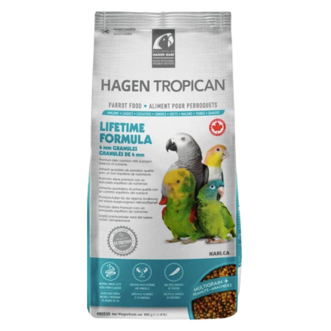 Tropican Lifetime Parrot Granules Mix/Food, 820 g