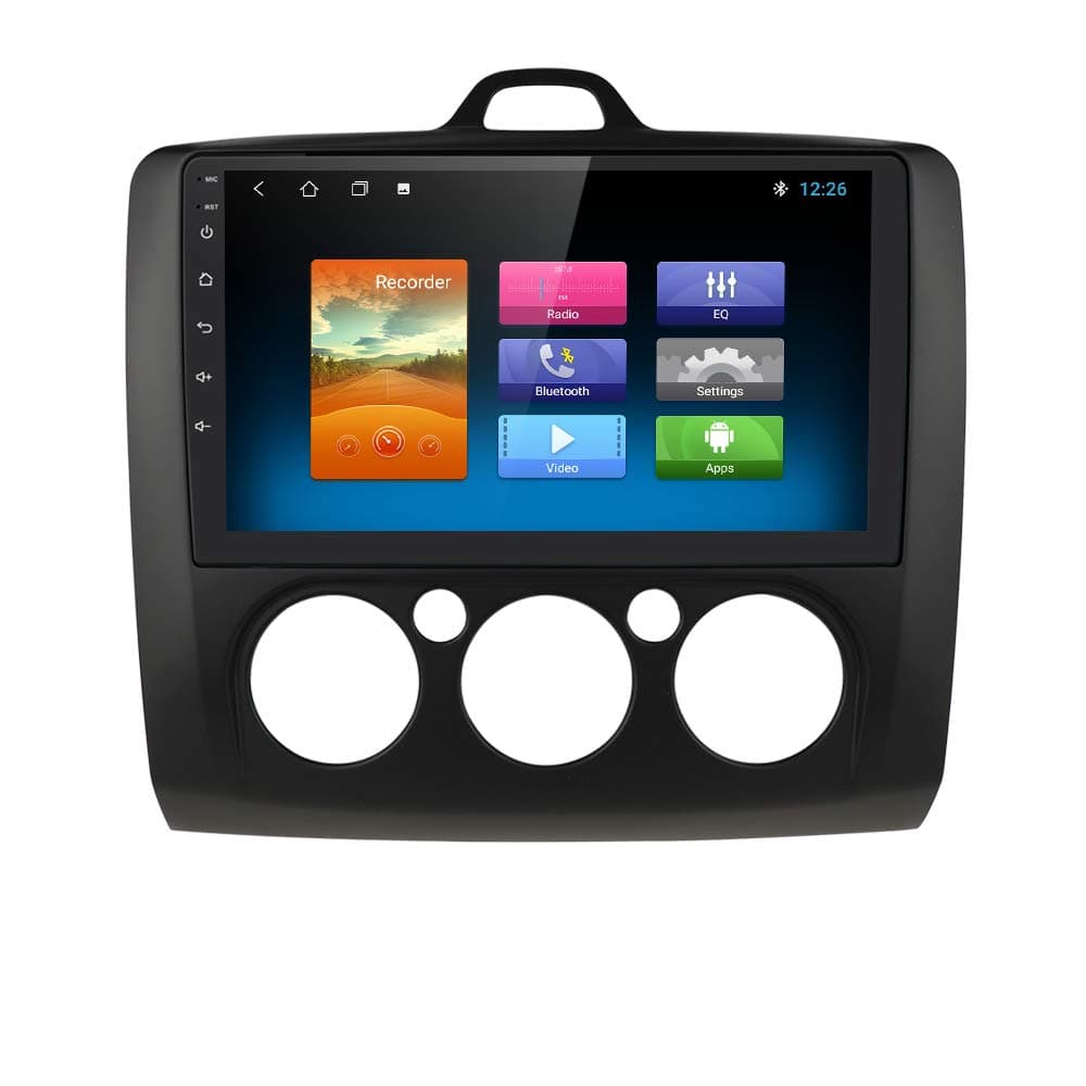 hizpo Android 10 Car Stereo Bluetooth Compatible with Ford Focus Exi MT 2 3 Mk2/Mk3 2004-2011 Car Radio DAB+ Mirror Link Rear View Camera Input 4G Wifi 1+16GB Touch Screen GPS Multimedia Player Black