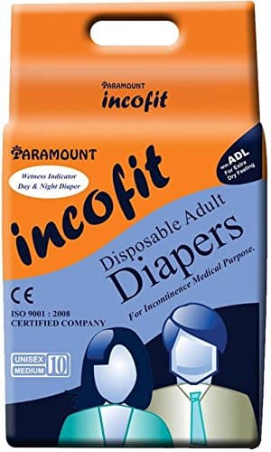 AroKleen (ISI CERTIFIED) Adult Diapers Tape Style | Medium (M) Size, 10 Count, Waist Size (72-102cm | 28"- 40" inches), Unisex, High Absorbency, Leak Proof, Overnight Protection, Odour lock, Anti-Bacterial Absorbent Core-Pack of 1