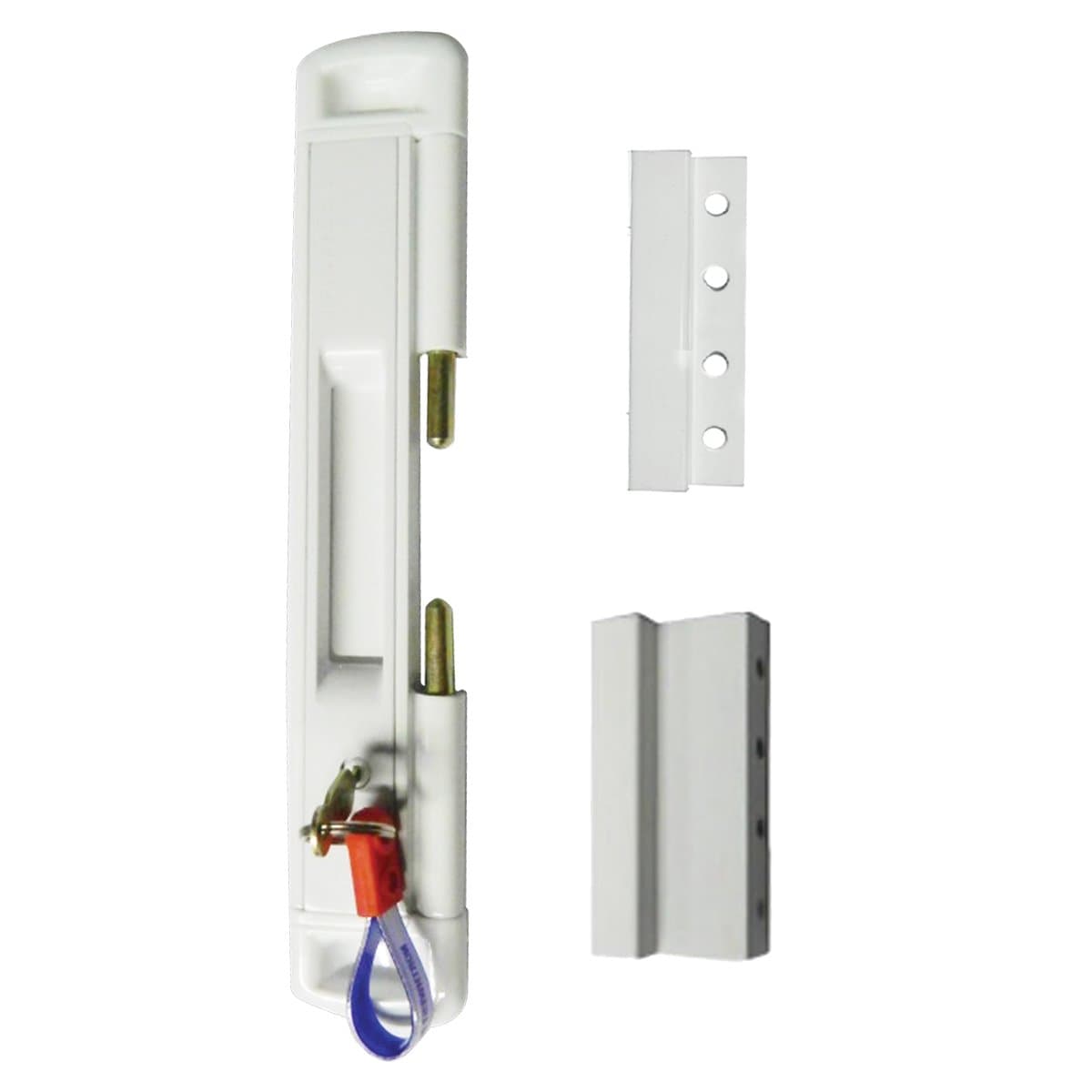 CAL Slide-Lok - Sliding Patio Door Lock for Single Doors with 2 Keep Options (White)