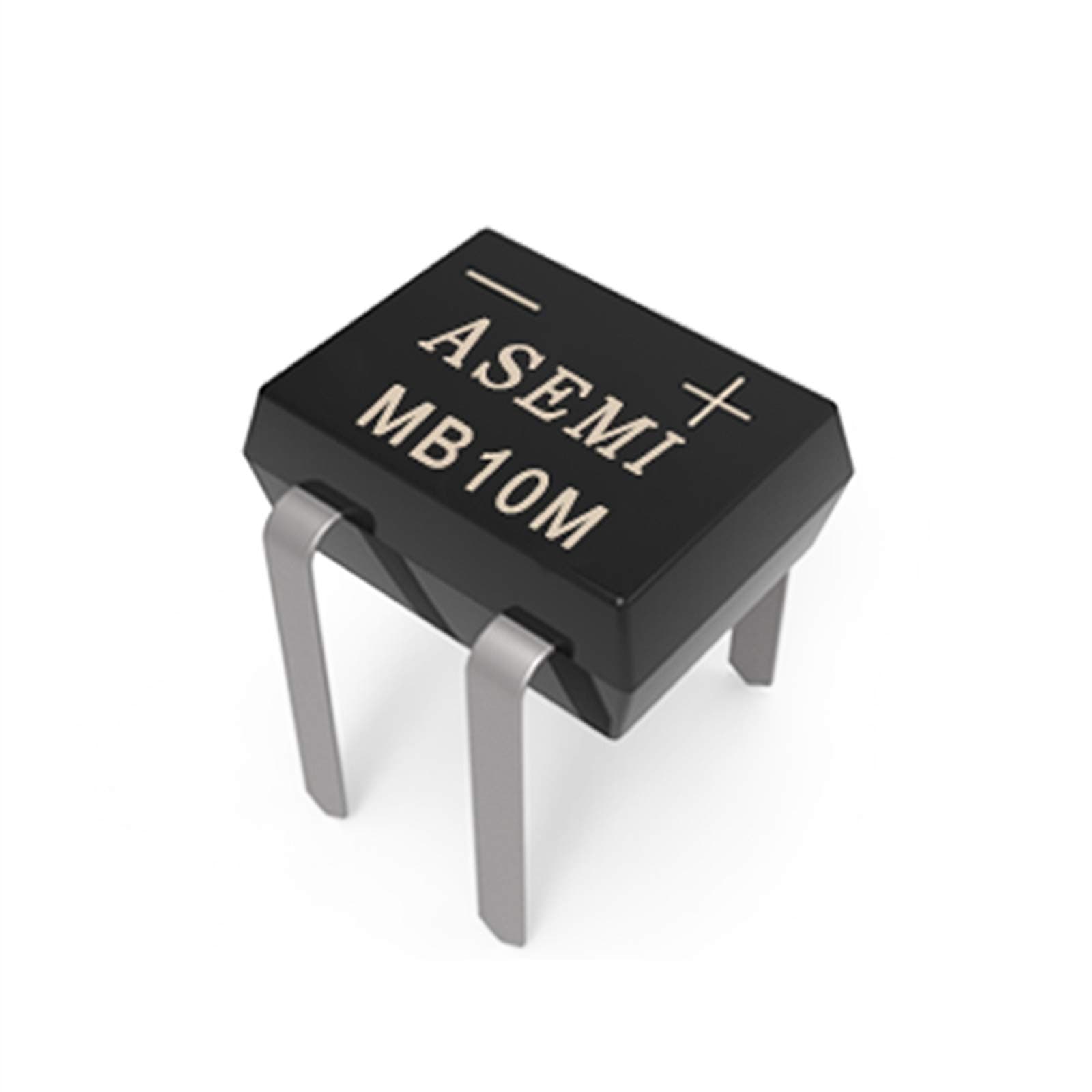 (Pack of 50pcs) MB10M ASEMI MBM-4 Package Mini Through Hole 1A1000v Bridge Rectifier Diode Ultra-Thin Rectifier Bridge Stack