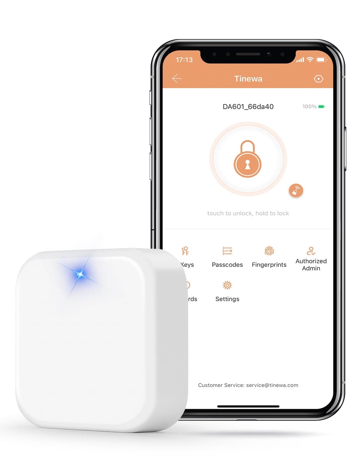 G2 Gateway, Smart Lock WiFi Gateway, Paired with Smart Door Lock to Realize APP Remote Control, Compatible with Tinewa Lock APP and TT Lock APP