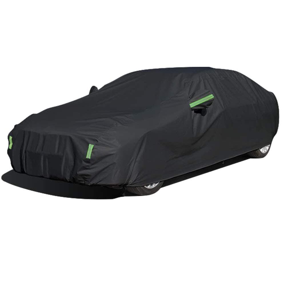 Car Cover with Reflective Strip Waterproof Sun Resistant Dustproof Windproof Full Protection Universal for Sedan, 191 to 210 Inches