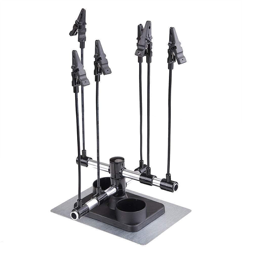 Naliovker Smart Model Hobby Parts Holder Airbrush Paint Booth Holder - Six Alligator Clip Stand