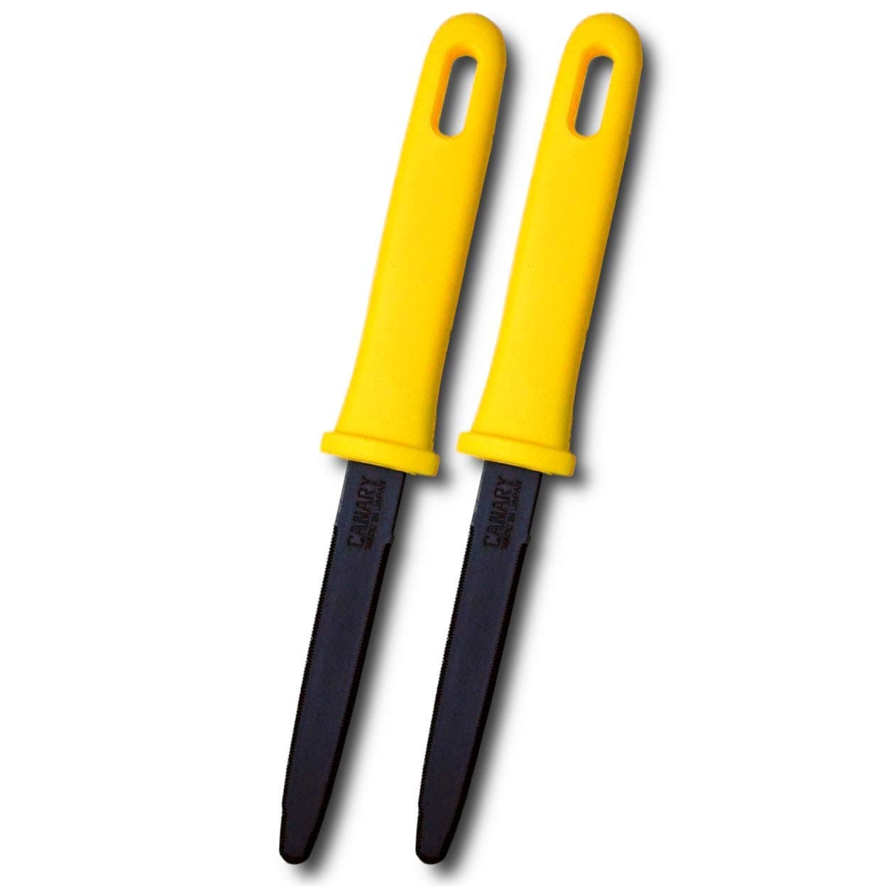 (2 pcs) - CANARY Corrugated Cardboard Cutter Dan Chan [Non-Sticking Fluorine Coating], Yellow (DC-190F-1) (2 pcs)