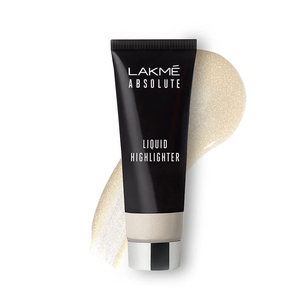 Lakme Glitterati Liquid Highlighter Blendable, lightweight liquid texture, For Dewy Makeup Look, that Moisturises and Hydrates skin, 25g