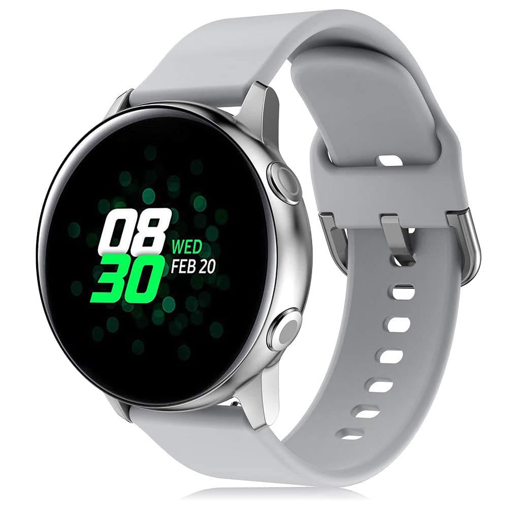 RIOROO Compatible for Samsung Galaxy Watch Active Bands/Active2 Bands 40mm/42mm/44mm,Women Men Soft Slim Silicone Wristband Compatible for Samsung Galaxy Watch Gear S2 Classic/Gear Sport Smart Watch