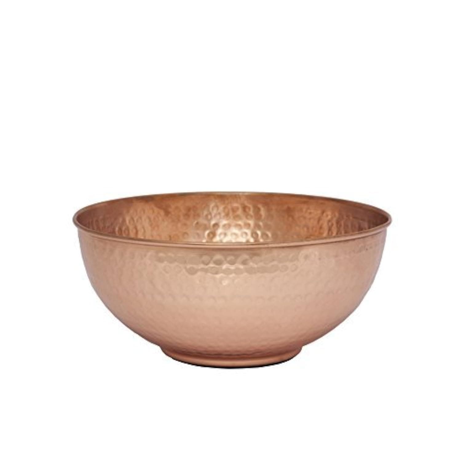 GoCraft Pure Copper Mixing Bowl with Hammered Finish for Salad, Egg Beating, Decorative & Kitchen Serving Purposes - 7.5" (Medium)
