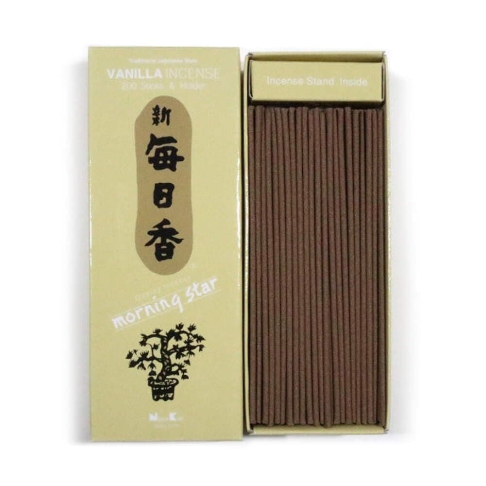 nippon kodo Morning Star - Vanilla 200 Sticks and Holder, Japanese Quality Incense, Since 1575