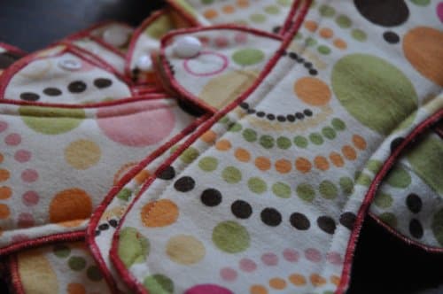 Bamboo & Cotton/PUL Cloth Menstrual Pads-Overnight Size/Long (Set of 5) -Most Popular Size Offered!!