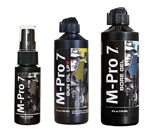 M-Pro7 Bore Cleaning Gel - Gun Cleaner 2oz Spray - 4oz LPX Gun Oil Bottles Kit - Pistol / Rifle / Shotgun - Gun Maintenance Bundle Kit.