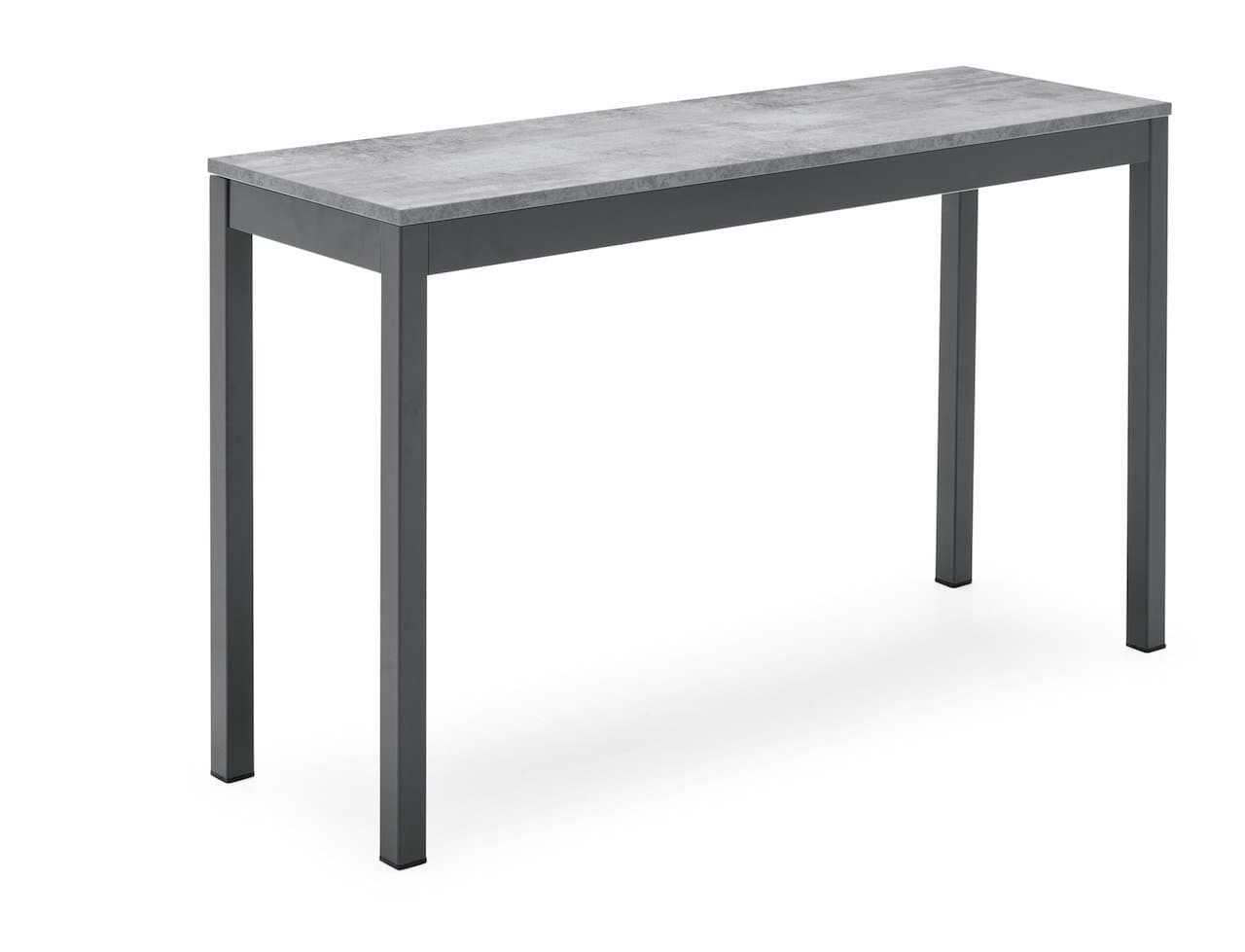 Snap Consolle Extending Table - Beton Grey Melamine Top - Metal Stained Matt Grey Frame - Metal Stained Matt Grey Legs