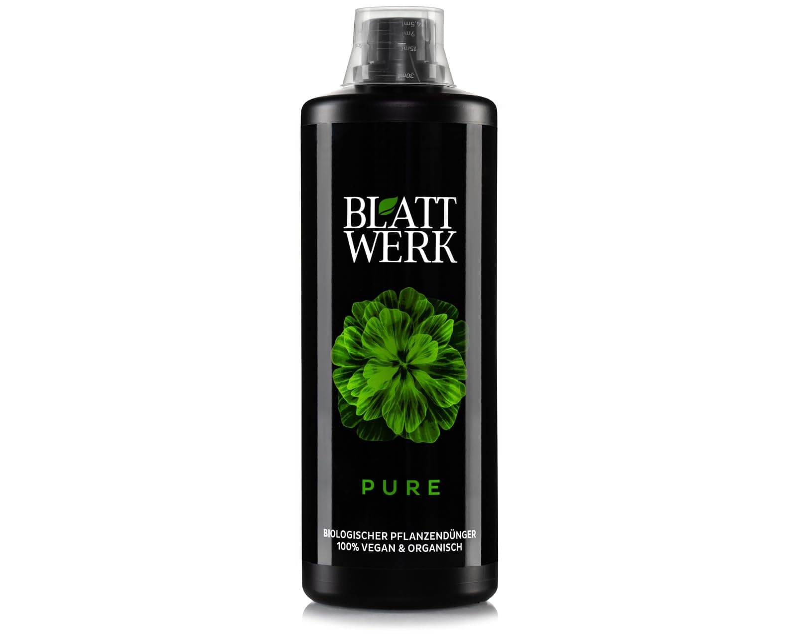 1 litre BLATTWERK Pure Bio Universal Fertiliser, vegan and organic NPK fertiliser with amino acids. Liquid natural fertiliser made from grass for lawns, fruit and vegetables, balcony and garden plants