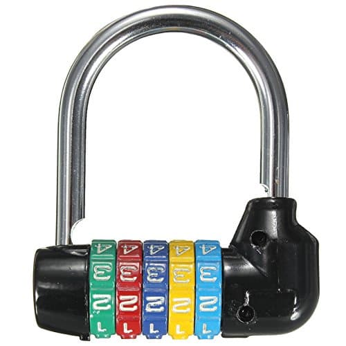 Padlock Combination Travel Security Safely Password Lock Pull Spring-loaded Metal End Cap Off Remove All Five Wheels.