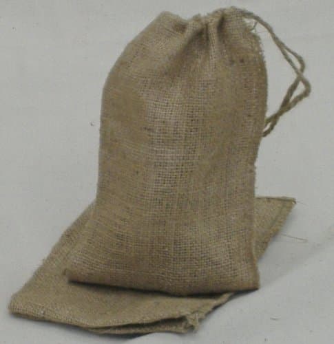 12" Wide X 20" Long Burlap Bags with Drawstring - 100 Pack