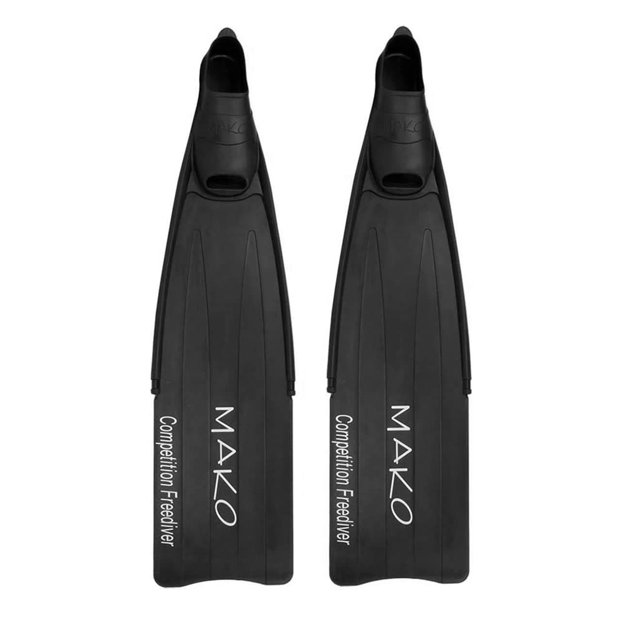 MAKO Spearguns Competition Freediving Spearfishing Scuba Diving Fins | Black (Size 6-7)
