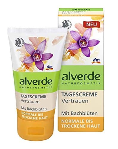 Bach-Flower Day Confidence Face-Cream with Organic Ingredients - For Normal to Dry Skin - Certified Natural Cosmetic / Not Tested on Animals / Vegan - 50ml