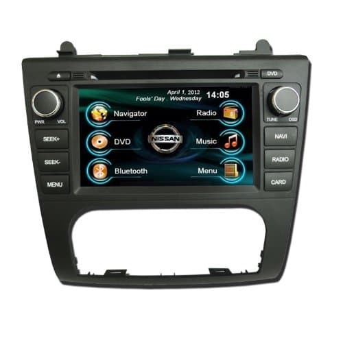 OEM REPLACEMENT IN-DASH RADIO DVD Gps NAVIGATION HEADUNIT FOR NISSAN ALTIMA (AUTO AC) 2007-2012 WITH REAR VIEW CAMERA