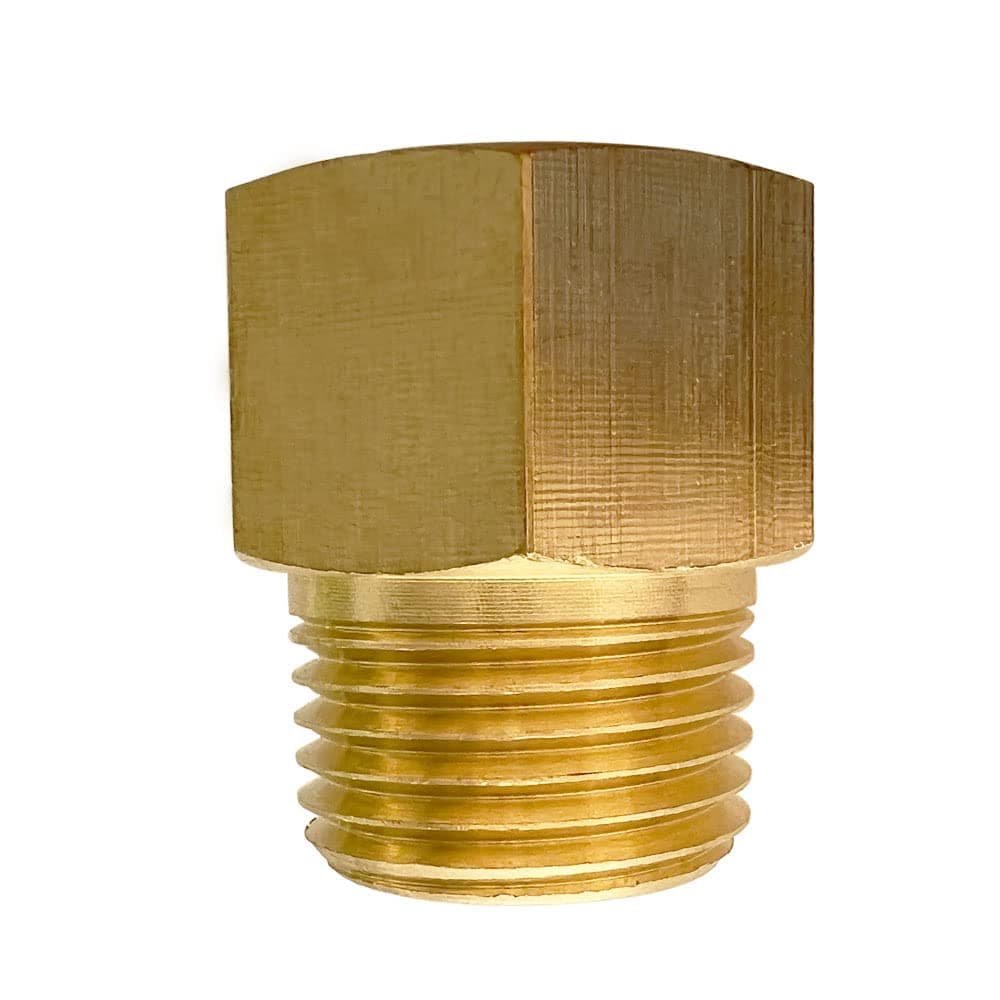 Yoebor 1/4" BSP Female to 1/4" NPT Male Adapter Gauge Sensor Sender Adapter Brass Pipe Fitting 2 Pack