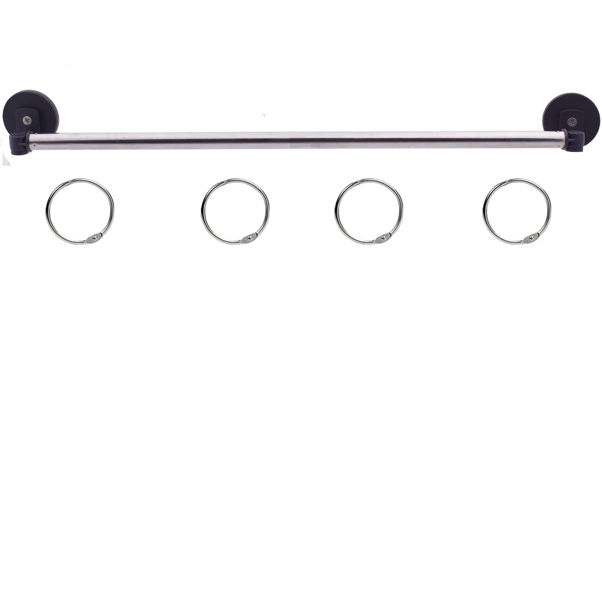 YYST 29" (74CM) Magnetic Anchor Chart Holder Adjustable Magnetic Date Cards Holder Calendar Holder for Kids Crafts, Wall Decor Picture etc W O Rings (Black - 1)