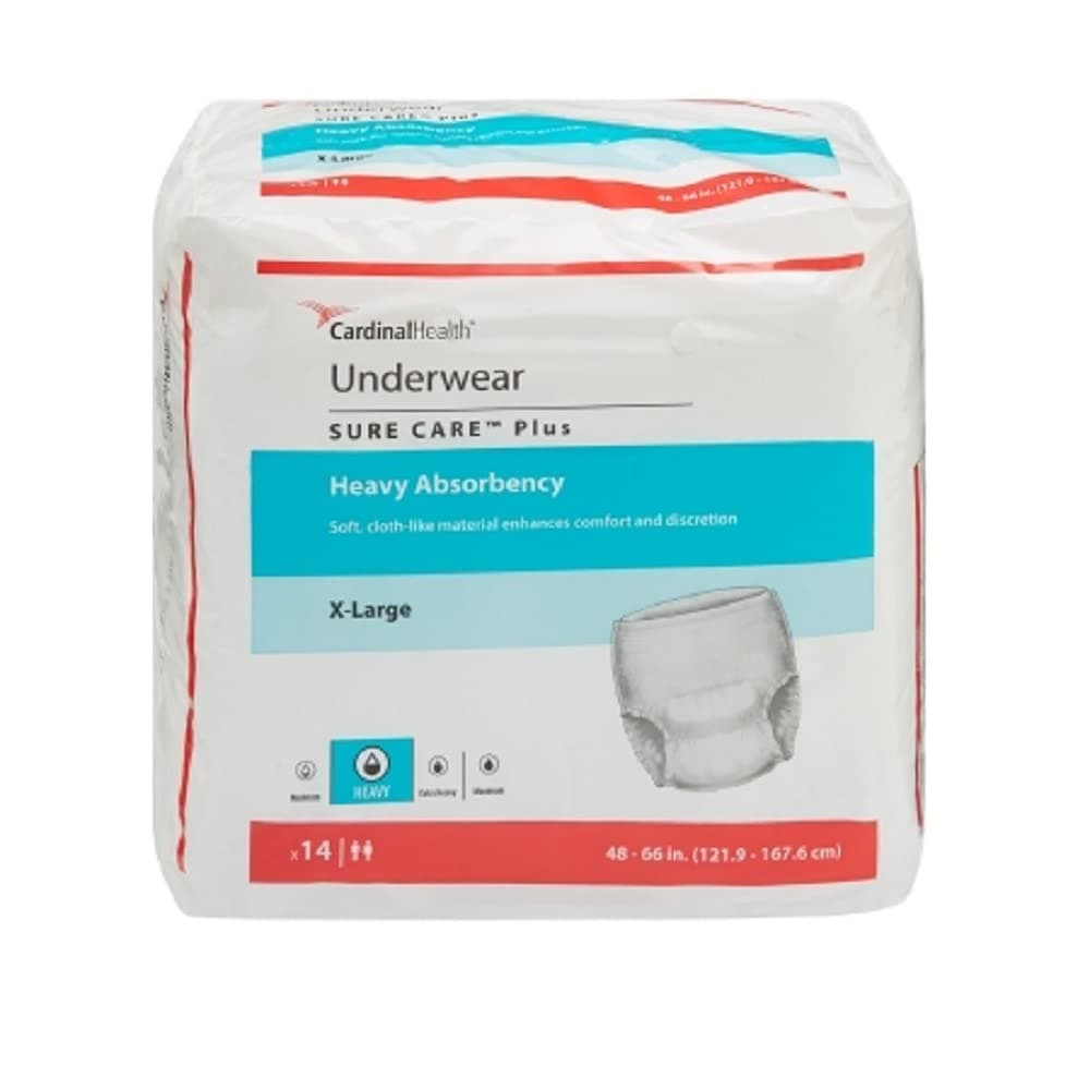 PT# 1625 PT# # 1625- Brief Incontinence Surecare XL 48-66" Blue 56/Ca by, Kendall Company