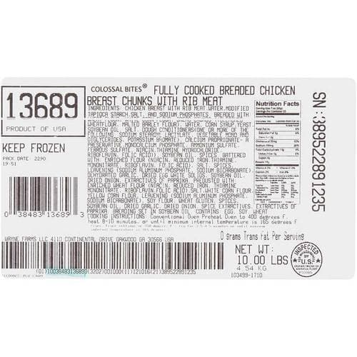 Dutch Quality House Bites Fully Cooked Boneless Chicken Wings, 5 Pound - 2 per case.