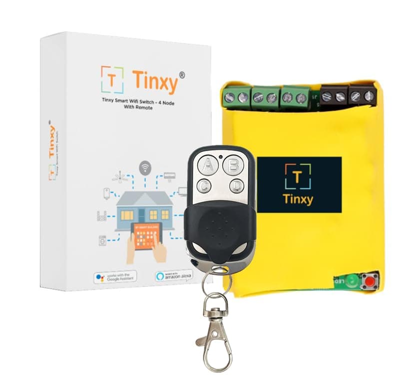 - T Tinxy Device 4 Node Retrofit Smart Switch. Works with Google home and Alexa