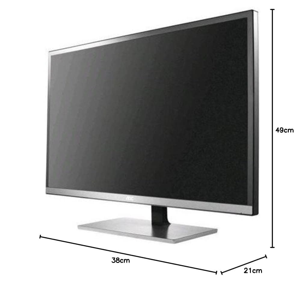 AOC U3277FWQ - 32 Inch 4K UHD Monitor, 60Hz, 4ms, MVA, FlickerFree, Wide Colour Gamut, Speakers (3840x2160 @ 60Hz, 300 cd/m², HDMI/DP/VGA/DVI)