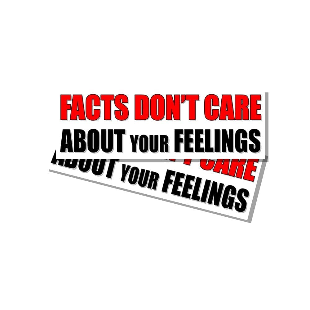 2 PCS Sticker Facts Don't Care About Your Feelings Snowflake Funny 9" Decal for Car Bumper Window Laptop USA
